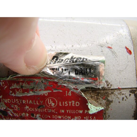 Vintage Black and Decker 1/4" Electric Utility Drill Cord Electric Tested READ - Picture 10 of 13